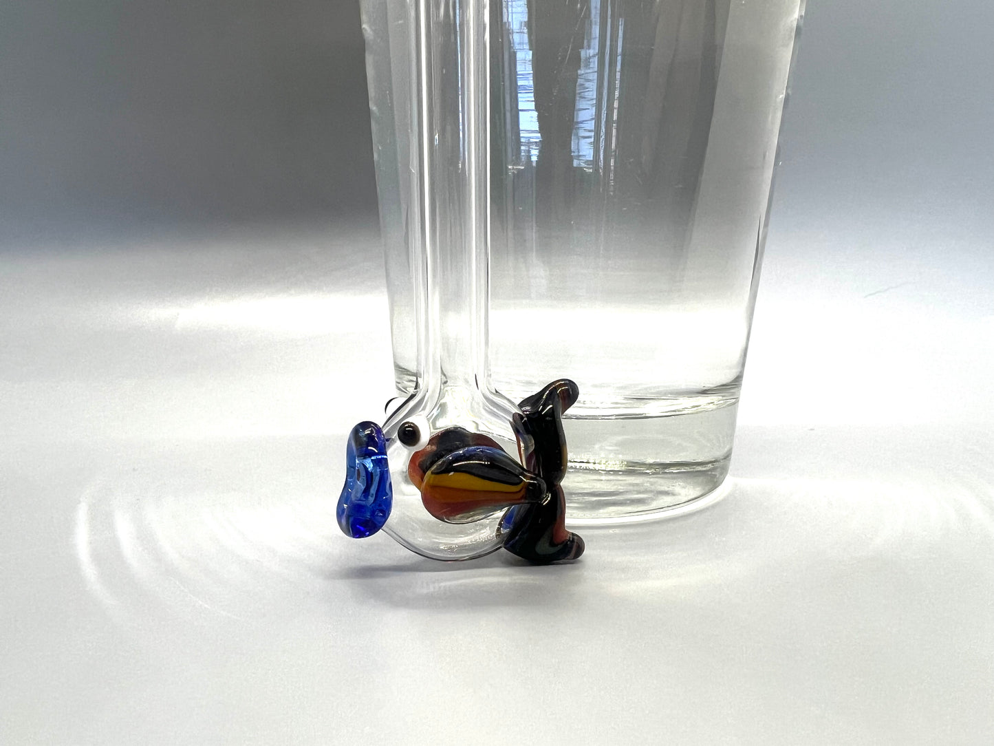 Fish Glass Straw- Rainbow