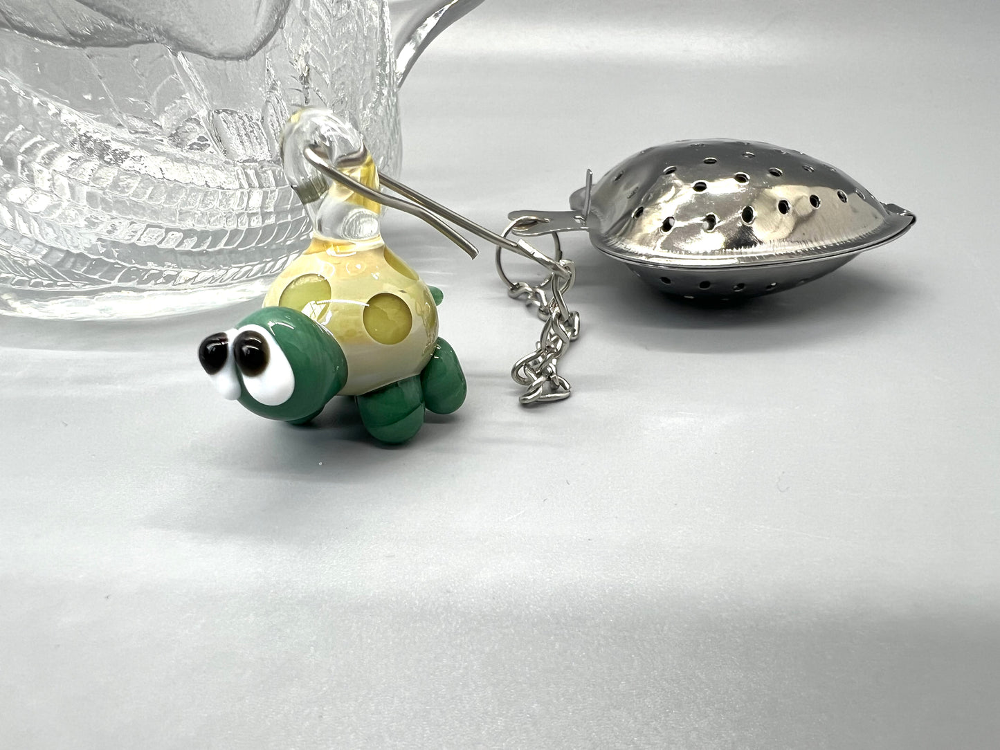 Turtle Tea Steeper - Aqua with Caramel Shell