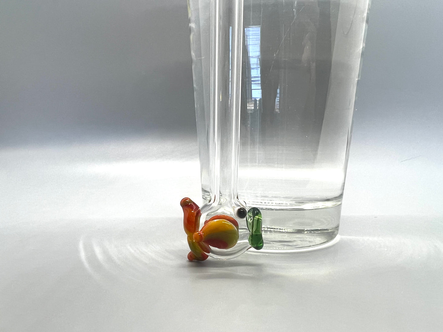 Fish Glass Straw- Autumn Stripes