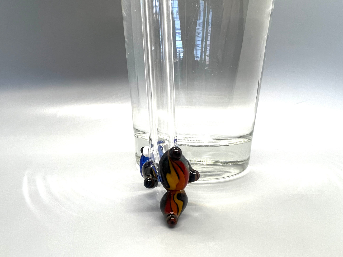 Fish Glass Straw- Rainbow