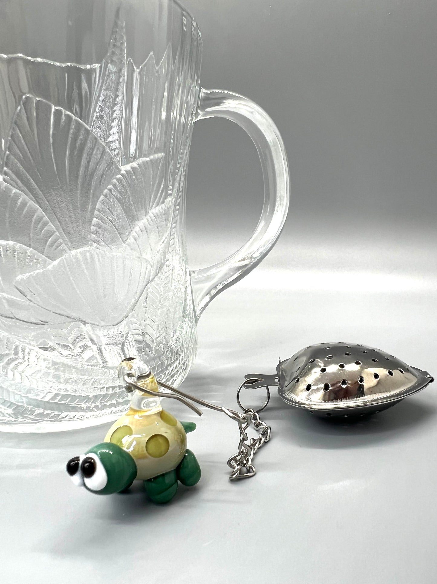 Turtle Tea Steeper - Aqua with Caramel Shell