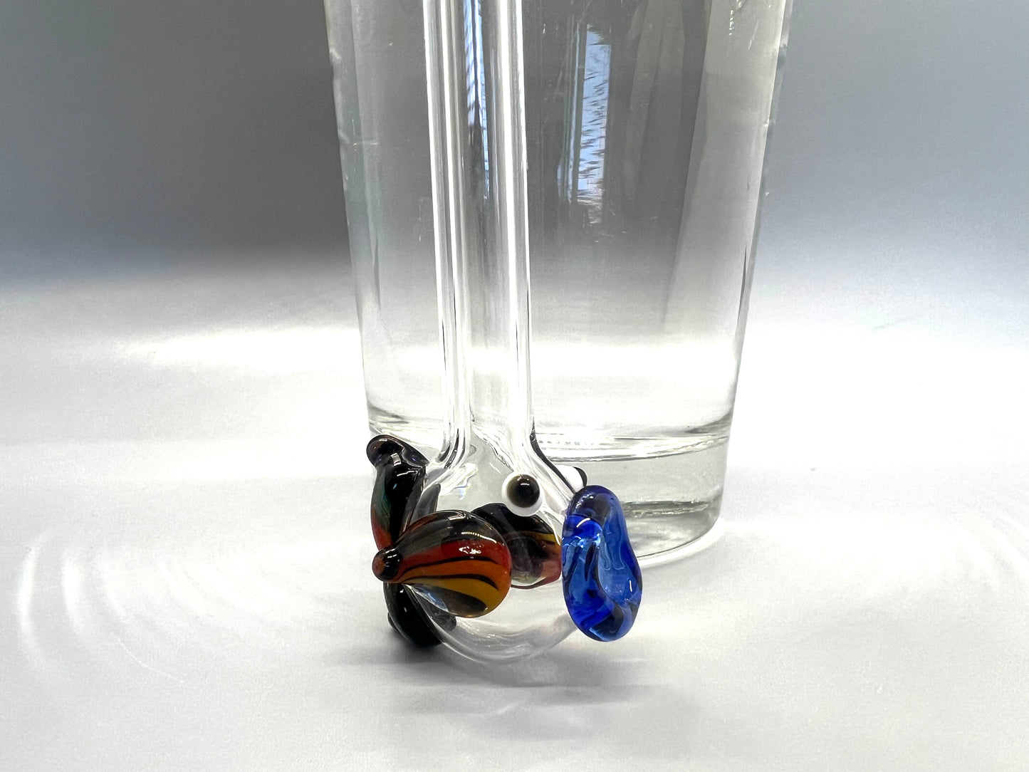 Fish Glass Straw- Rainbow