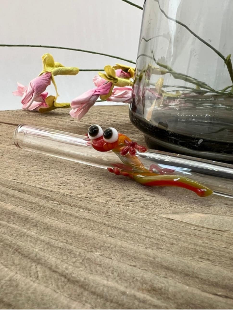 Striped Gecko Smoothie Straw