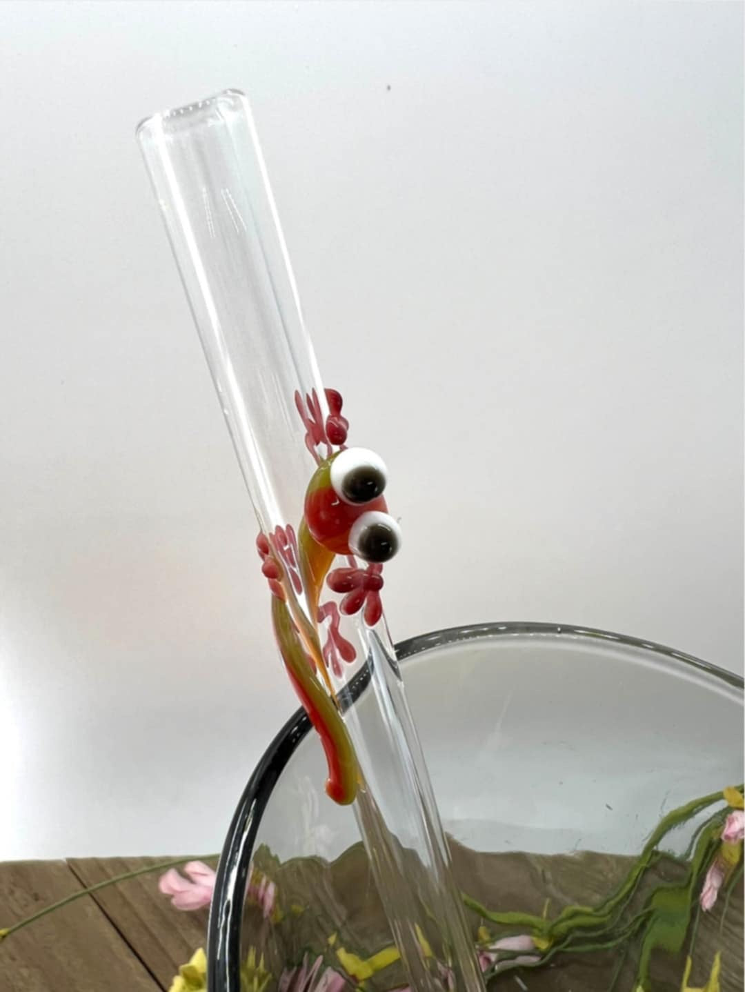 Striped Gecko Smoothie Straw