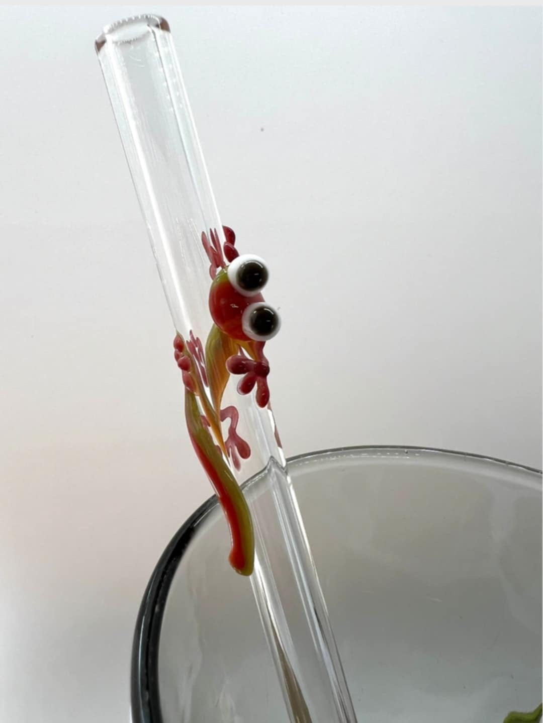 Striped Gecko Smoothie Straw