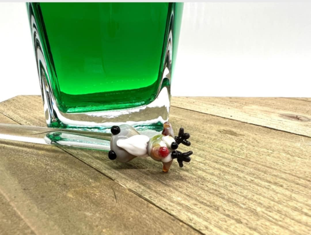 Reindeer Glass Stir Stick- 7” long