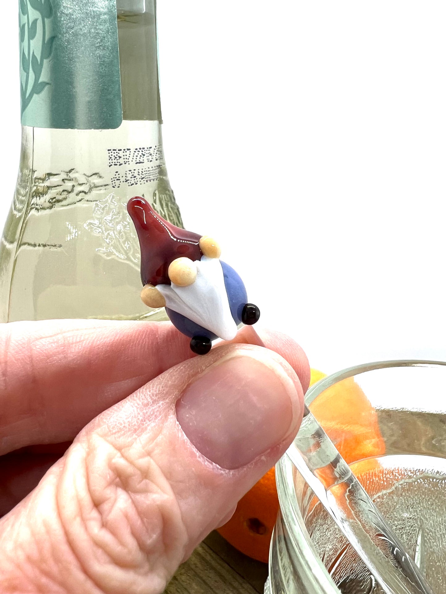 Blue Gnome Glass Stir Stick