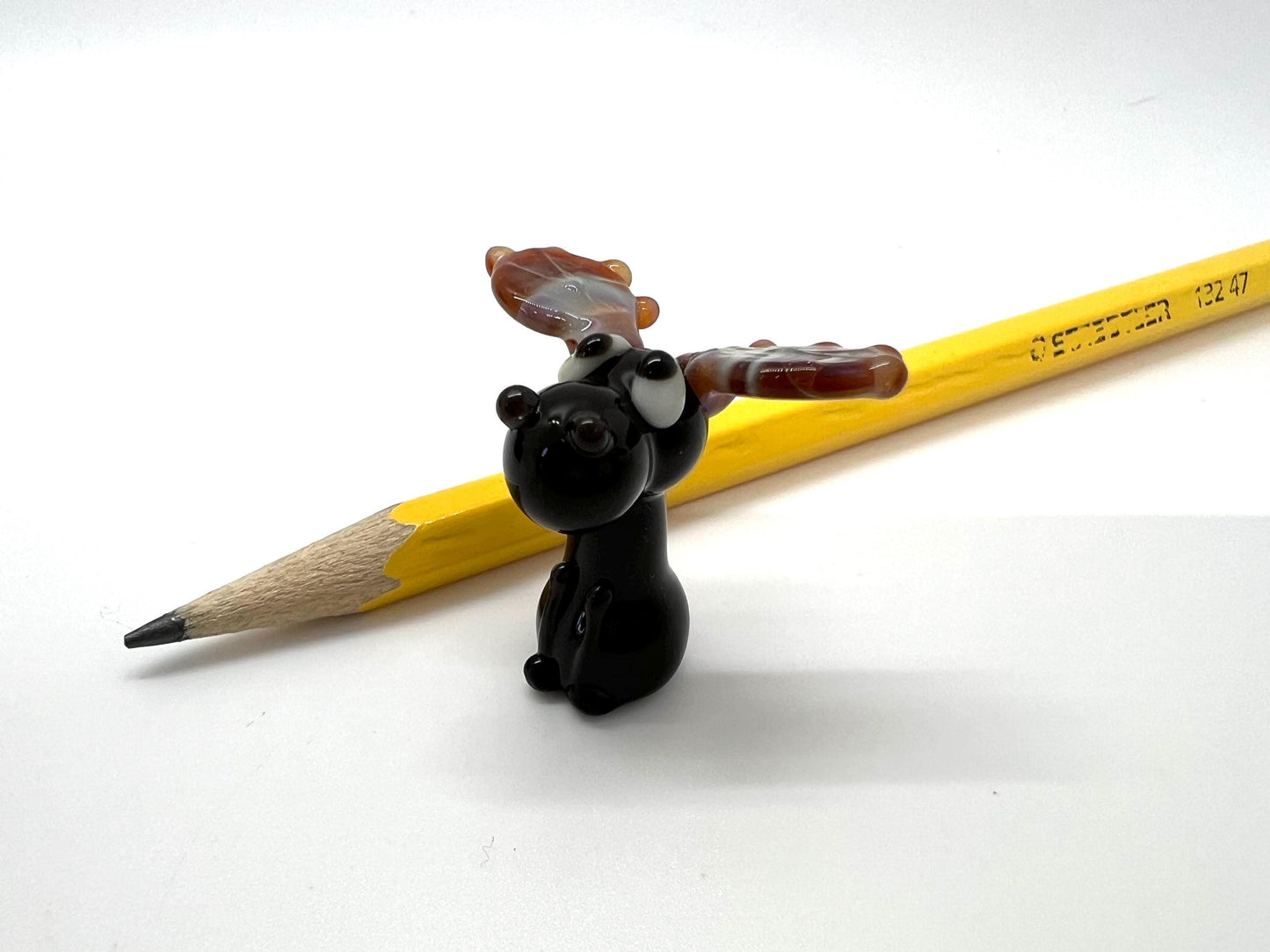 Moose Miniature Glass Figurine