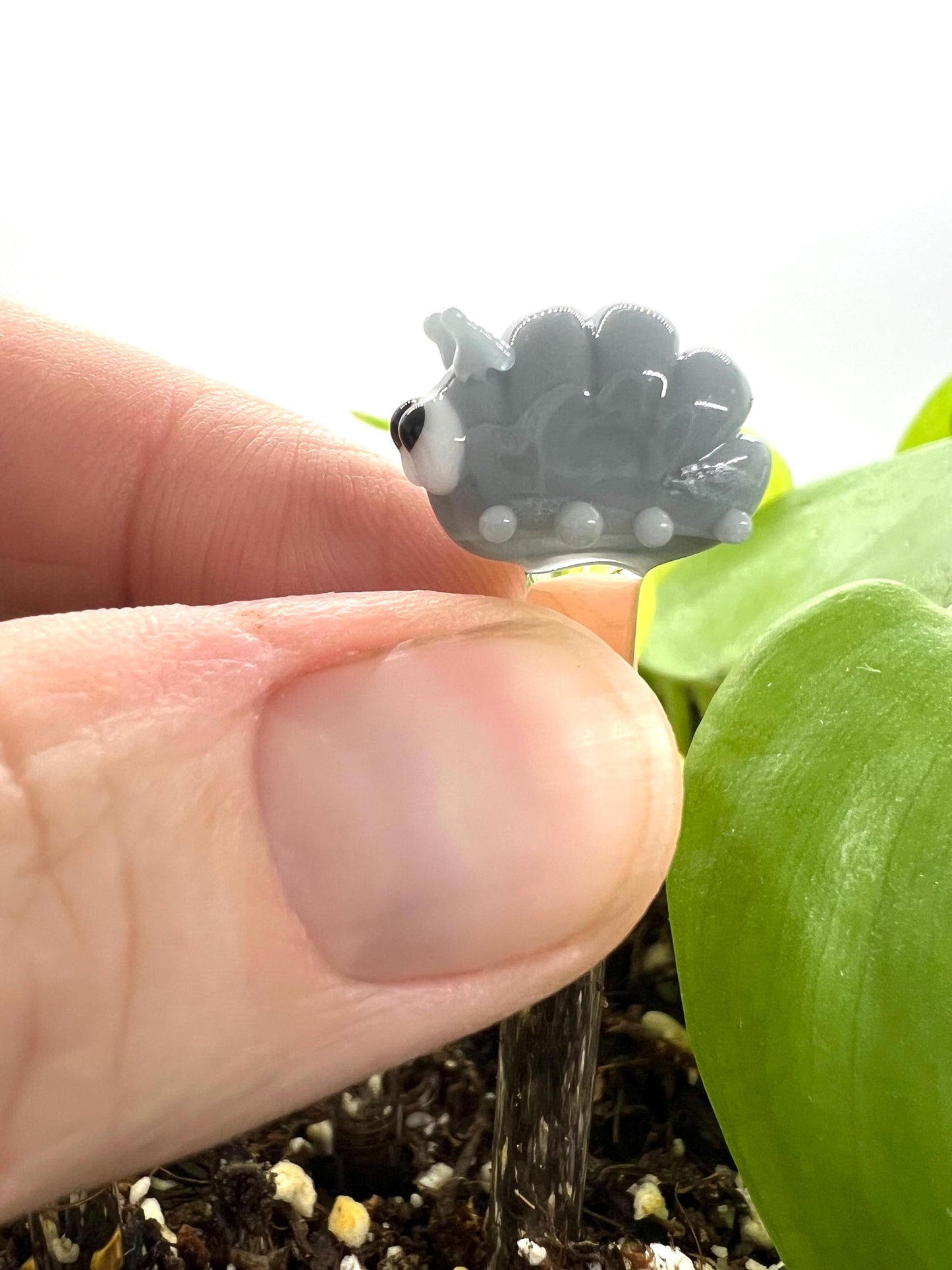 Roly Poly Glass Plant Stake