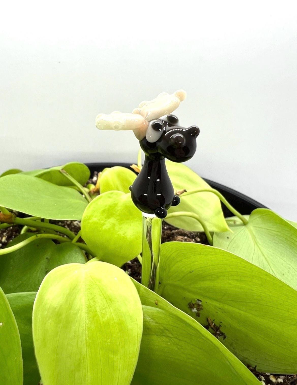 Moose Glass Plant Stake