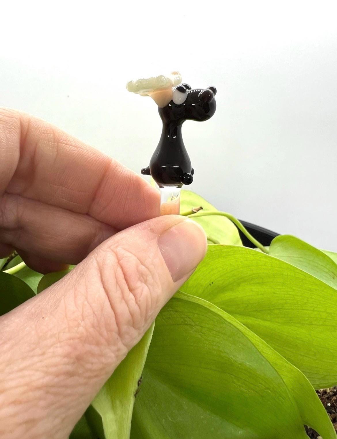 Moose Glass Plant Stake