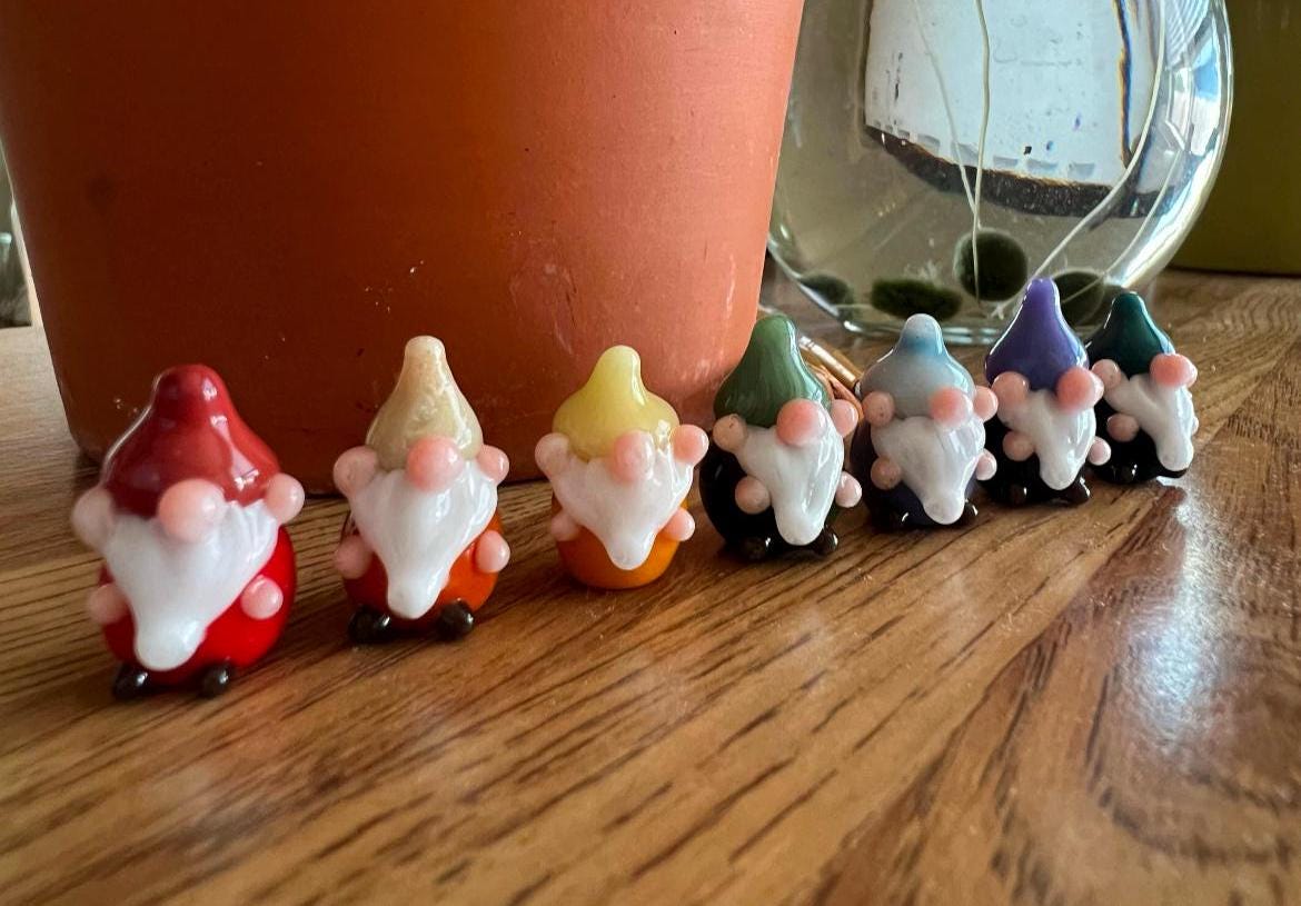 Miniature Gnome Figurine- Choose you favorite color