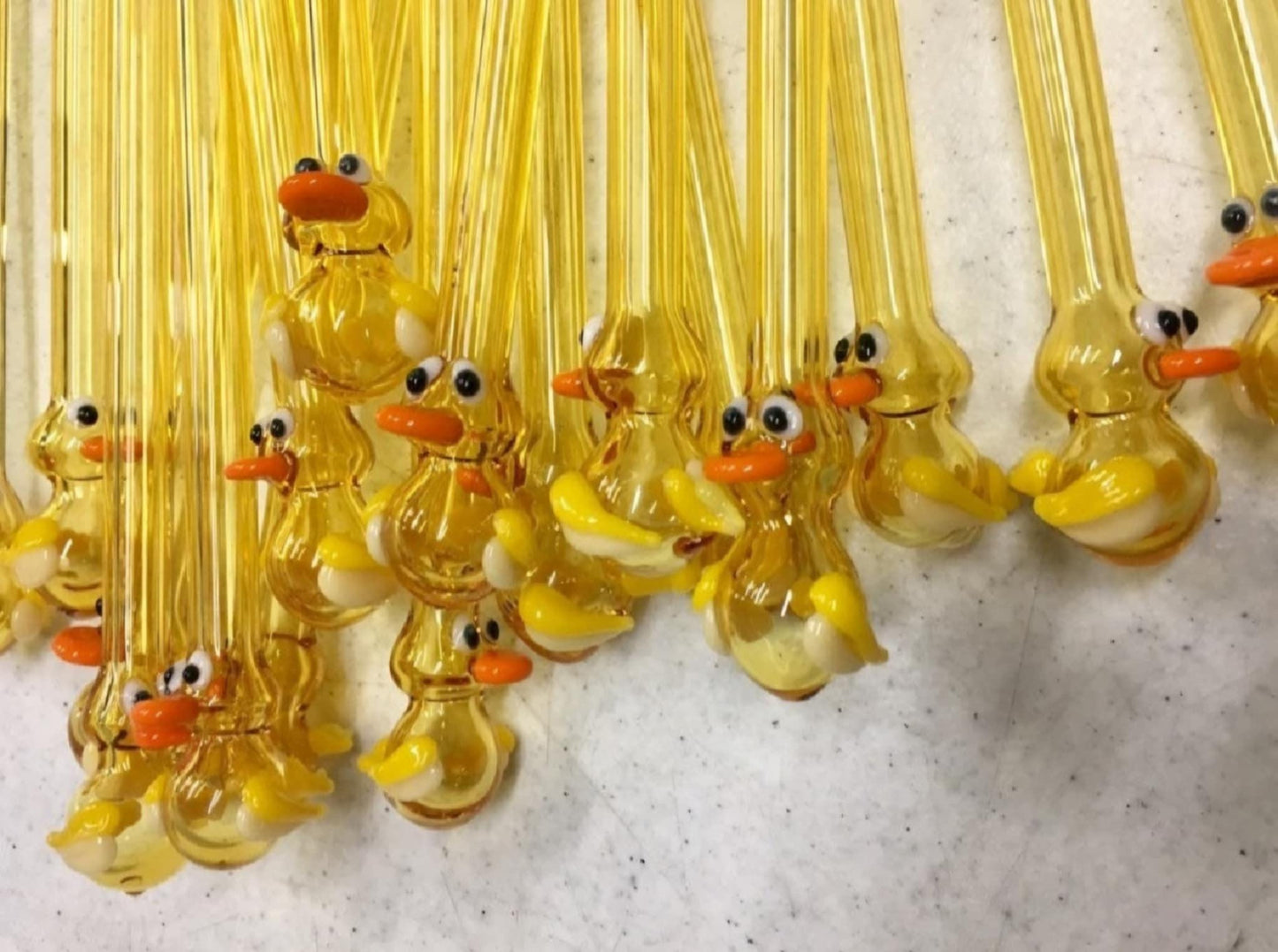 Bubble Butt Duck Glass Straw