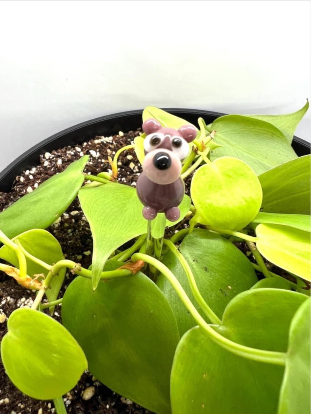Brown Grizzly Bear Plant Stake