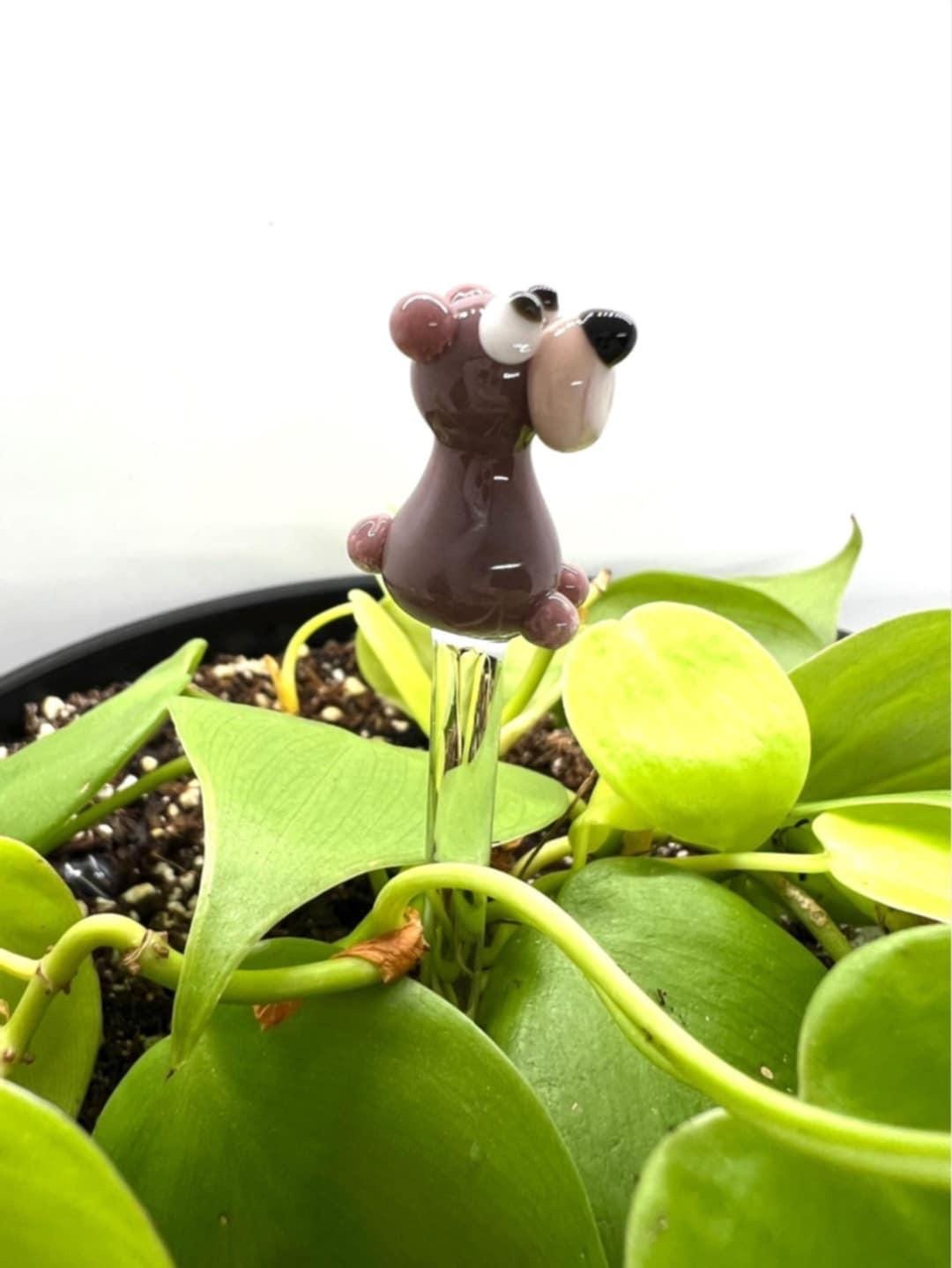 Brown Grizzly Bear Plant Stake