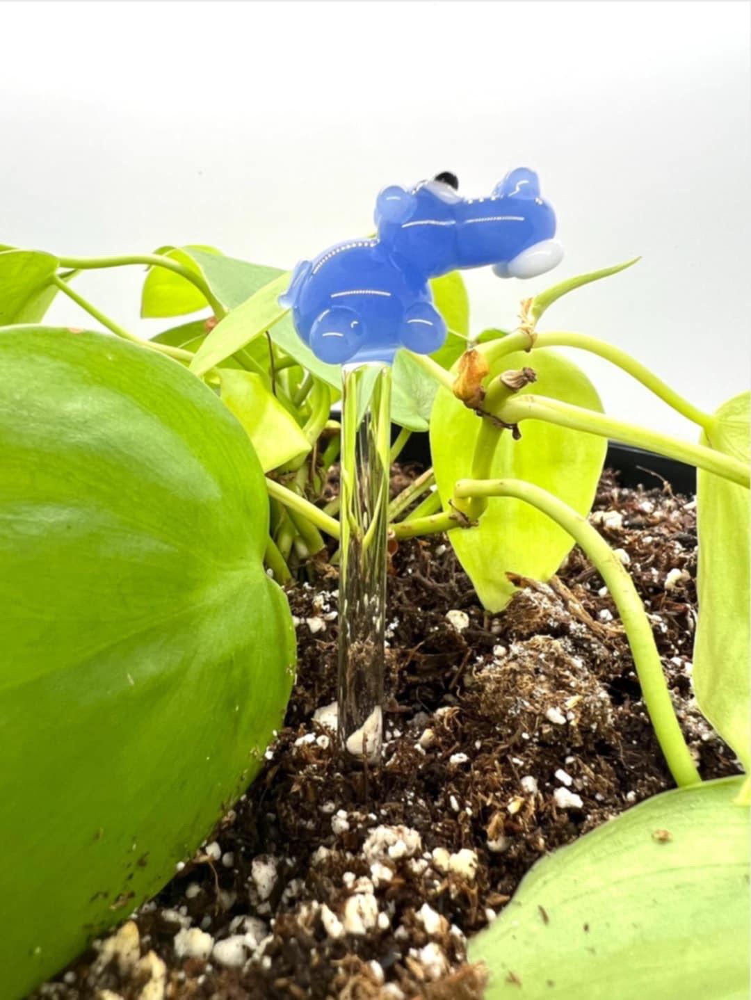 Blue Hippo Plant Stake