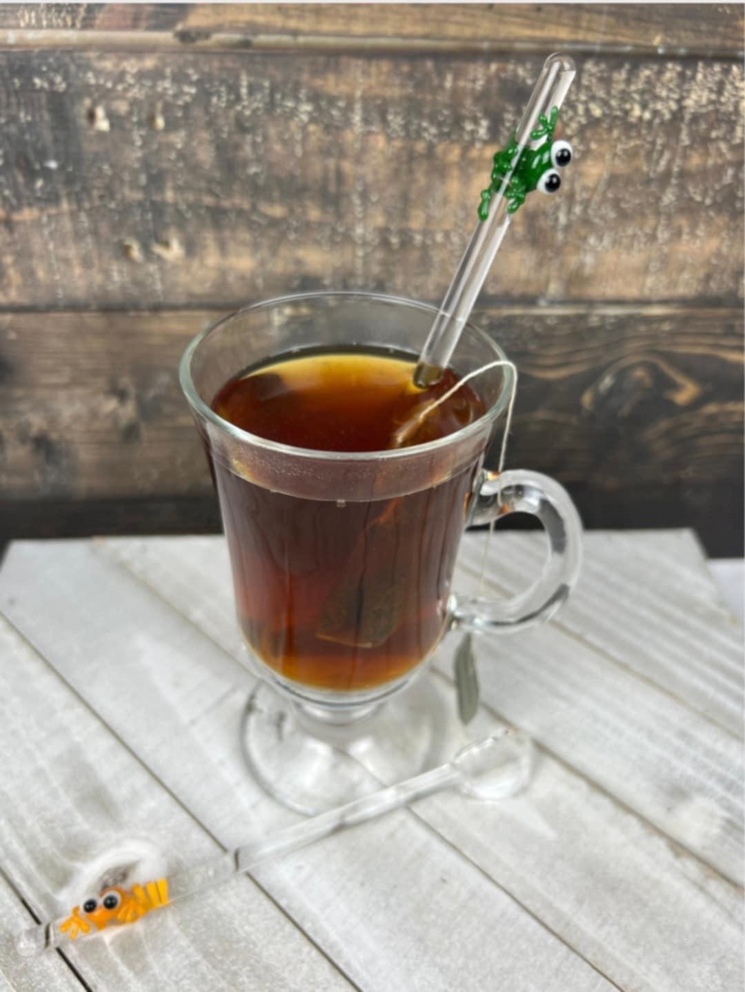 Frog Glass Tea Spoon- Choose your favorite color