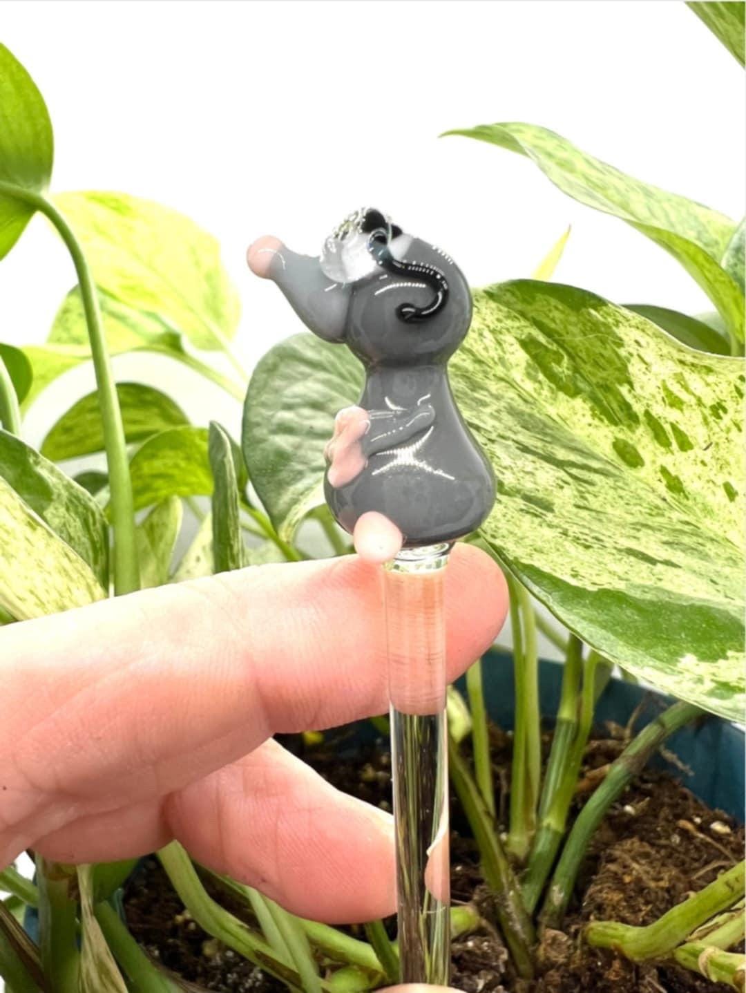 Mole with Glasses Glass Plant Stake- Customizable Length- Free Gift Wrap