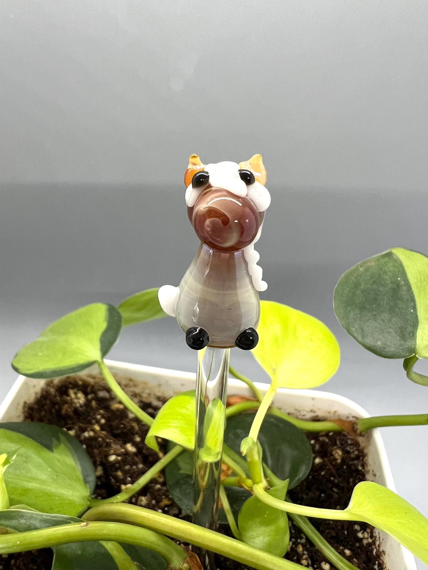Palomino Horse Glass Plant Stake