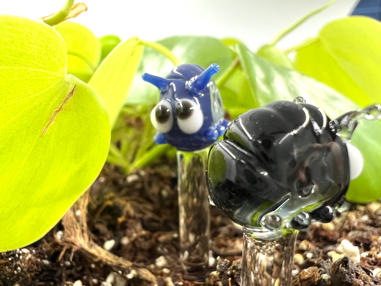 Roly Poly Glass Plant Stake