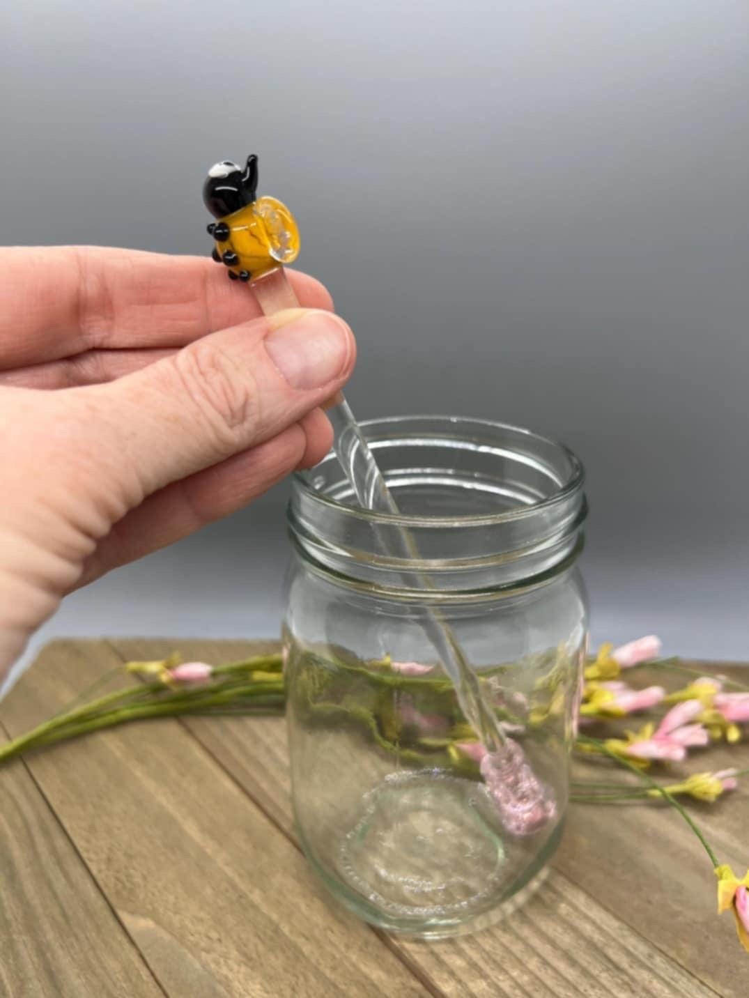 Bee Honey Dipper Stick- Pink Hive