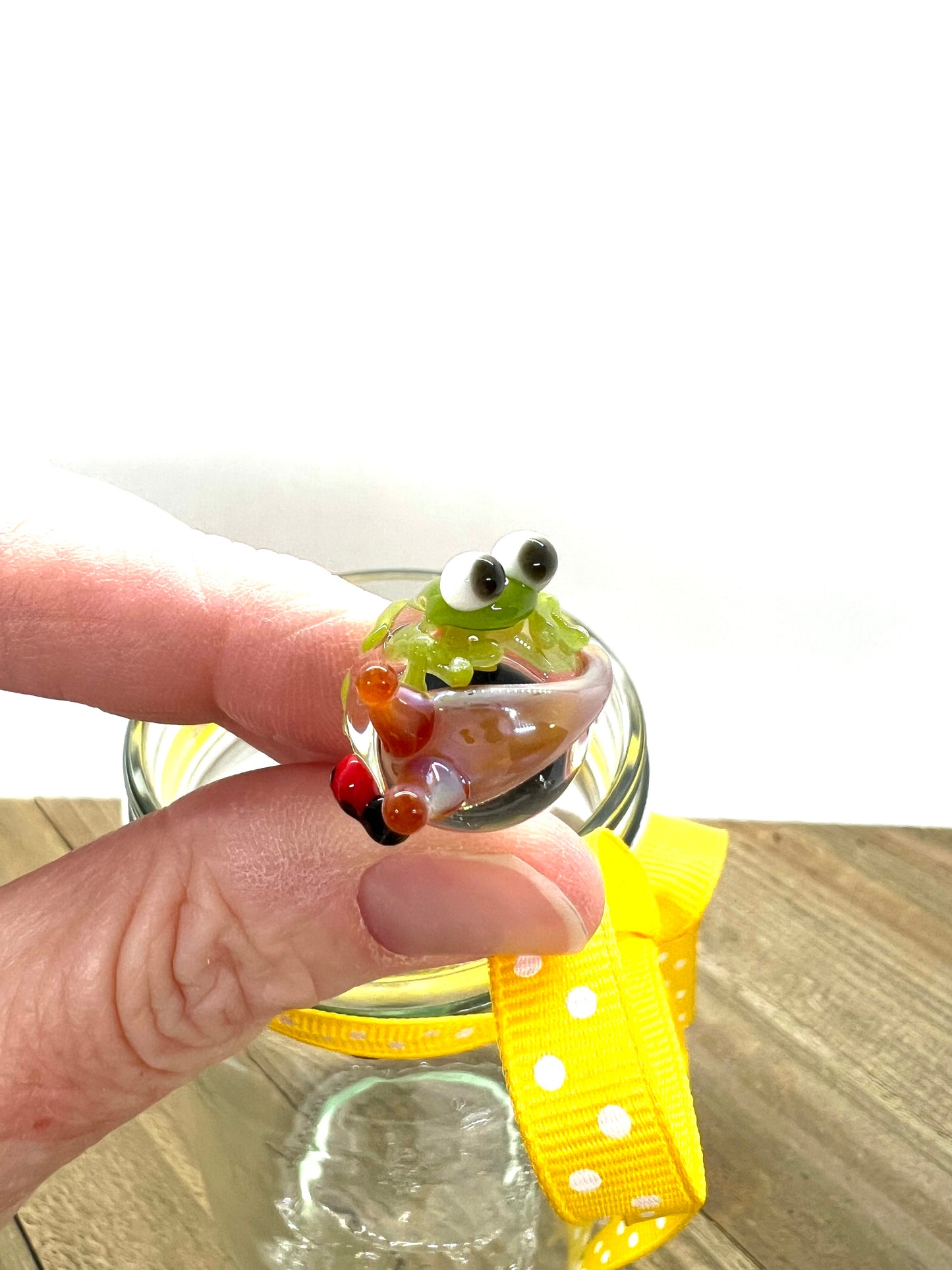 Garden Scene Glass Honey Drizzle Wand