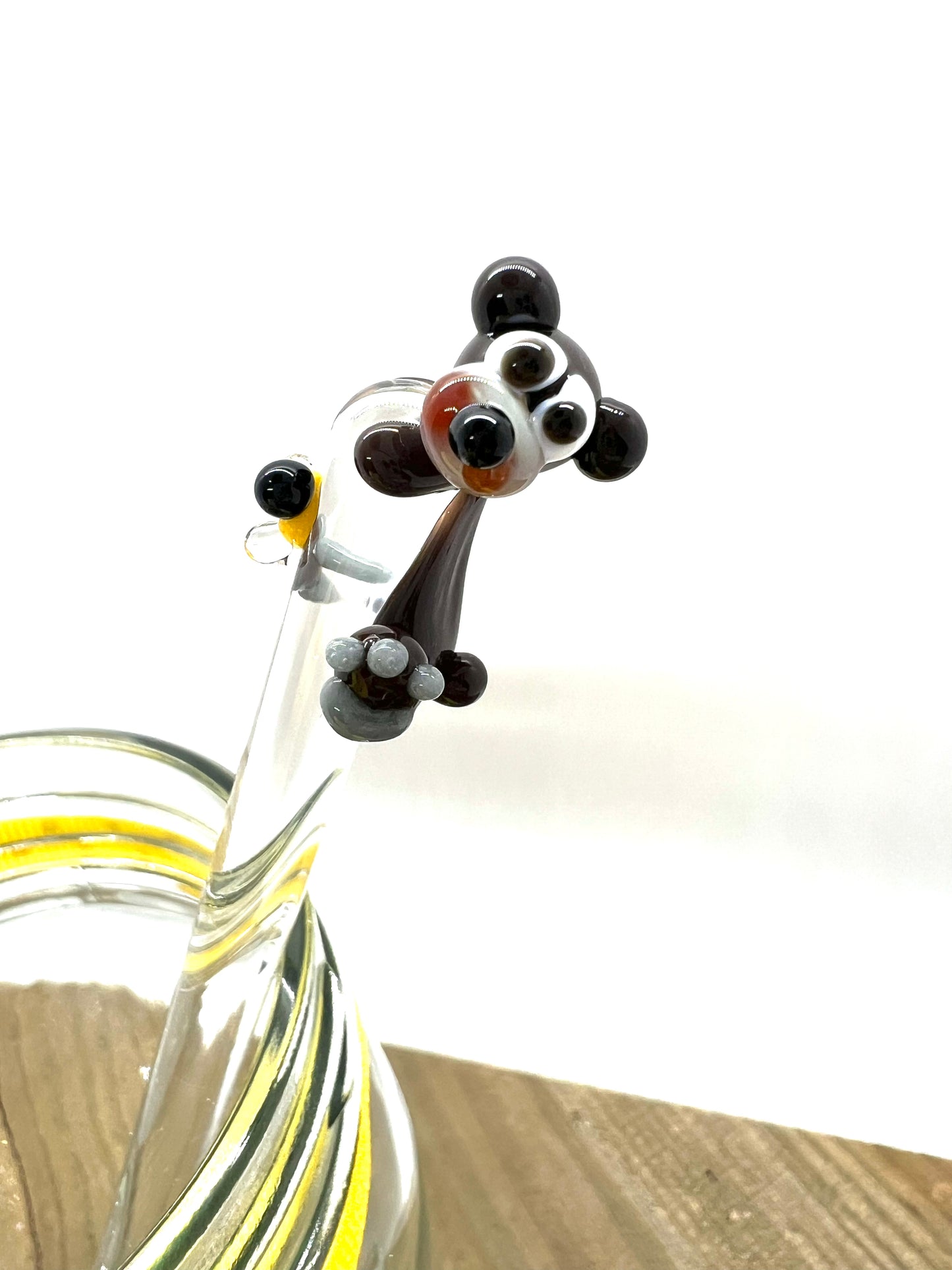 Bitsy Black Bear with Tiny Bees Honey Drizzle Wand