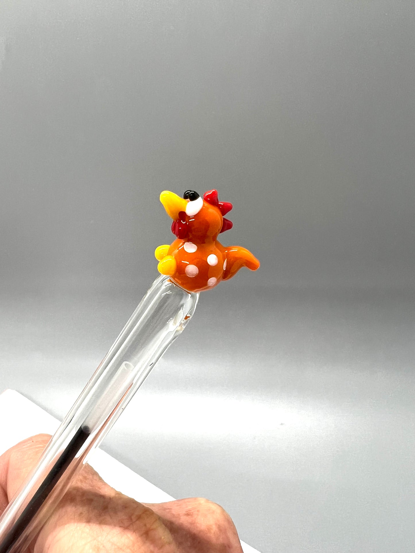 Orange Chicken on Clear Glass Ink Pen