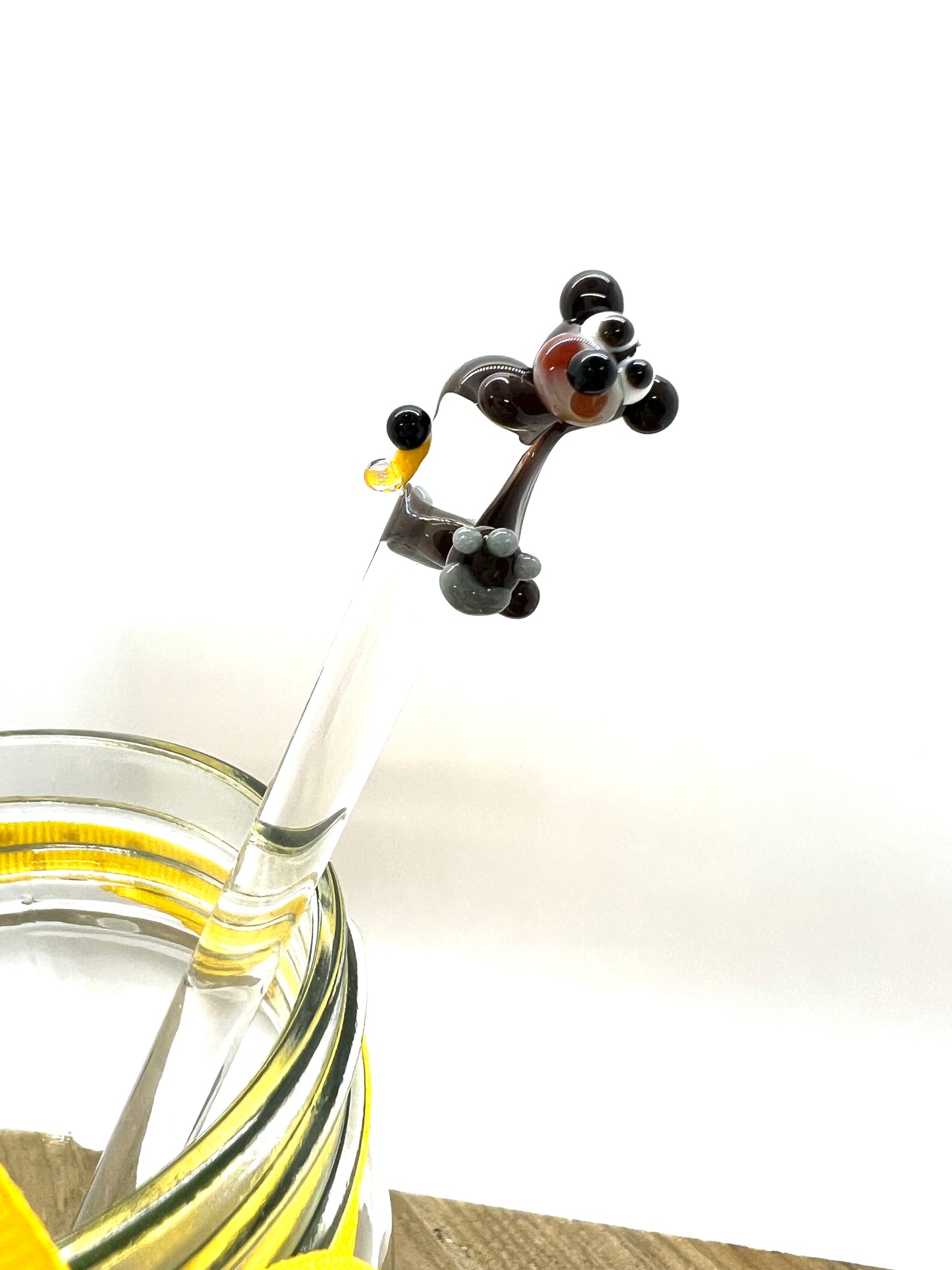 Bitsy Black Bear with Tiny Bees Honey Drizzle Wand