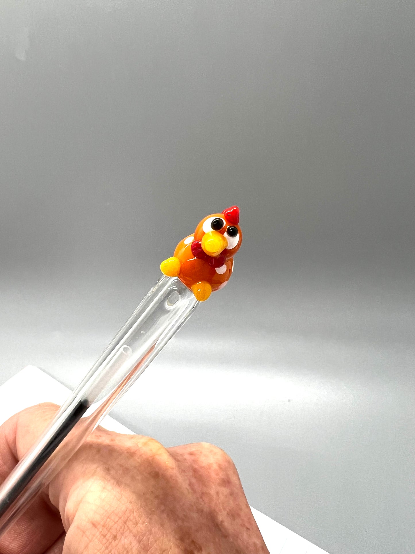 Orange Chicken on Clear Glass Ink Pen