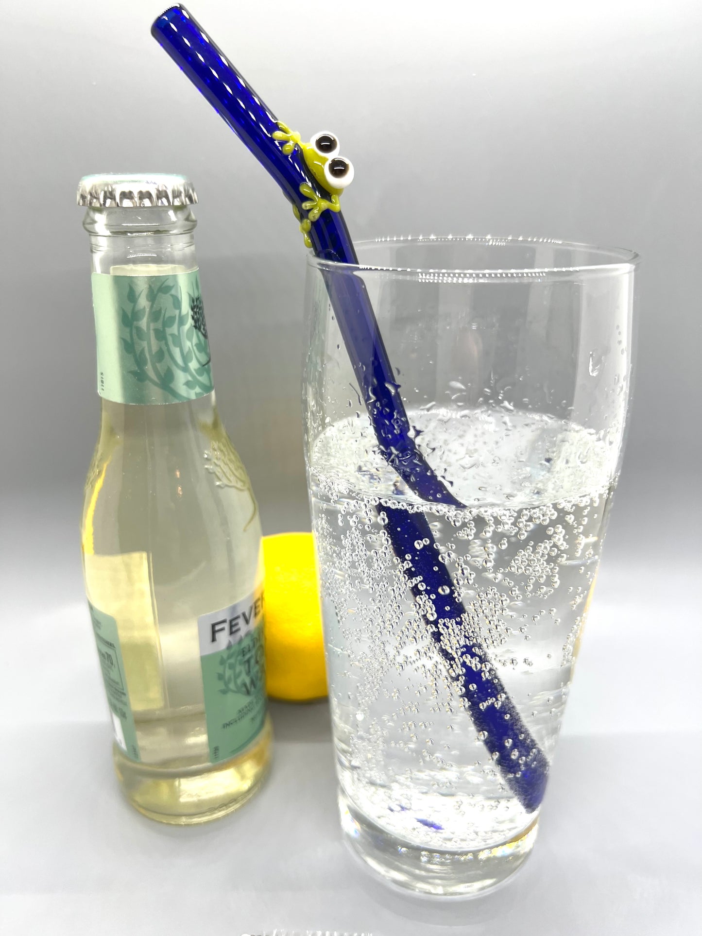 Bright Green Frog Straw
