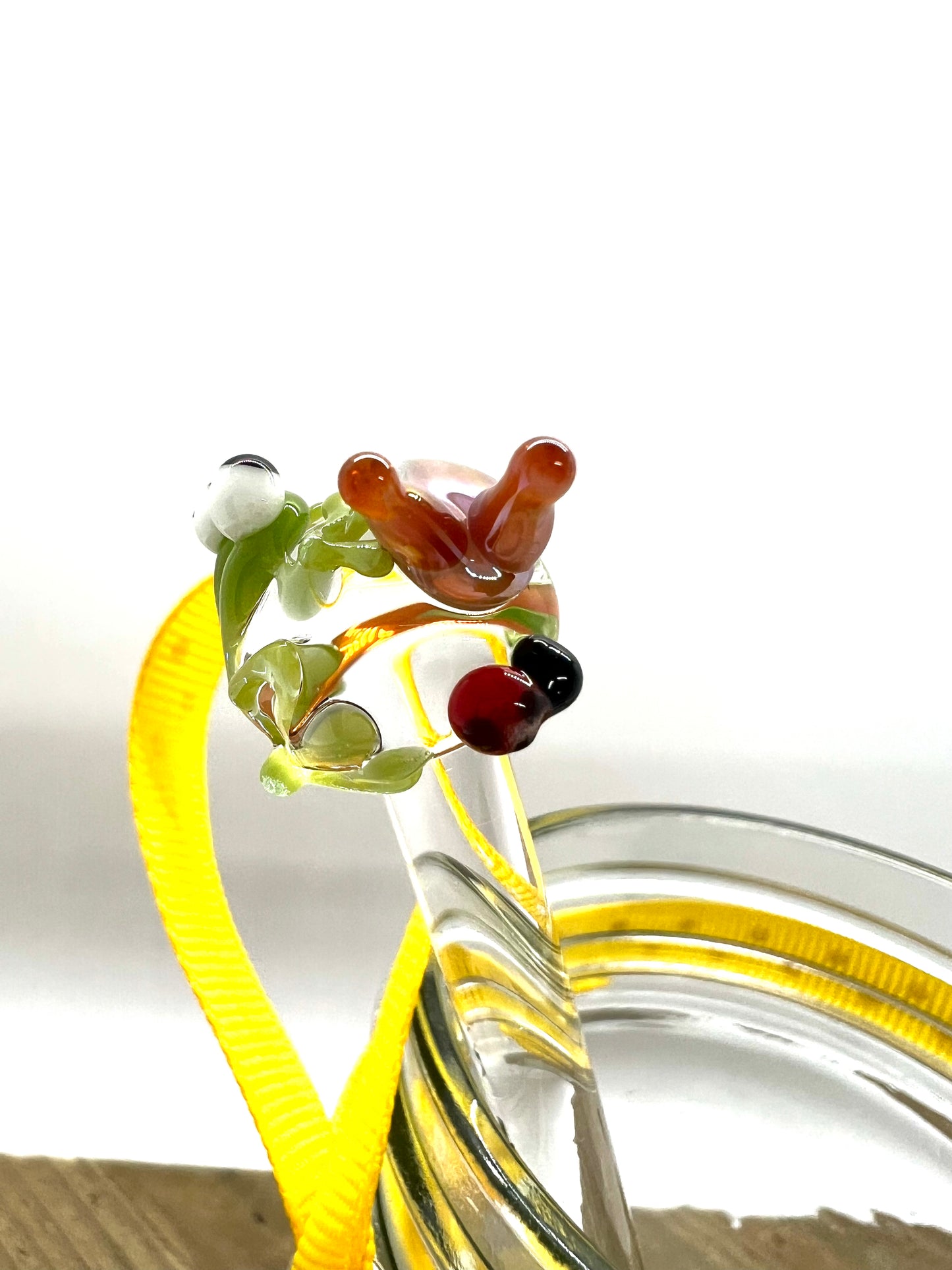 Garden Scene Glass Honey Drizzle Wand