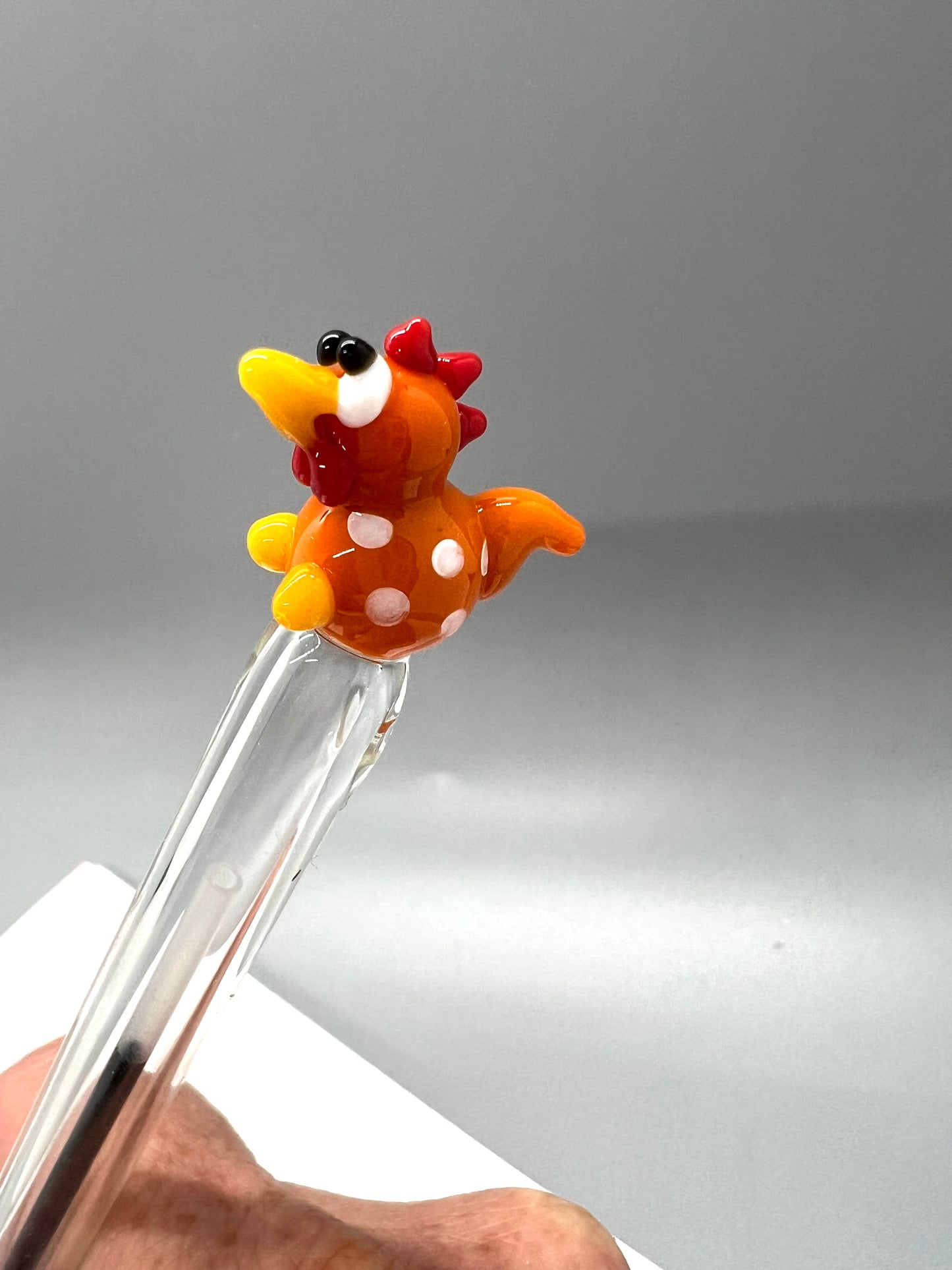 Orange Chicken on Clear Glass Ink Pen