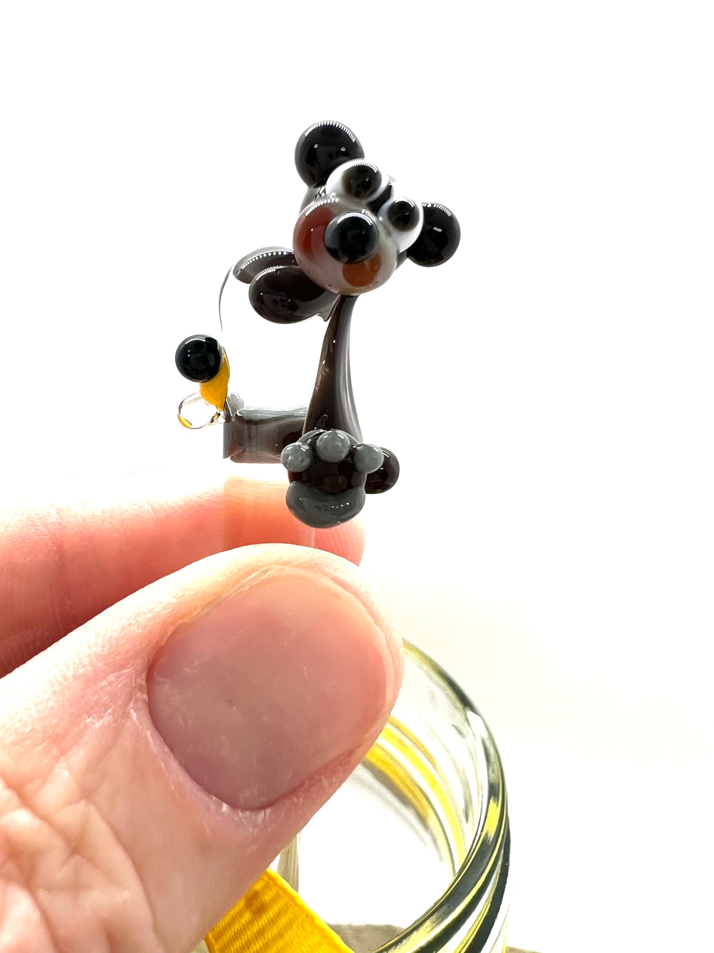 Bitsy Black Bear with Tiny Bees Honey Drizzle Wand