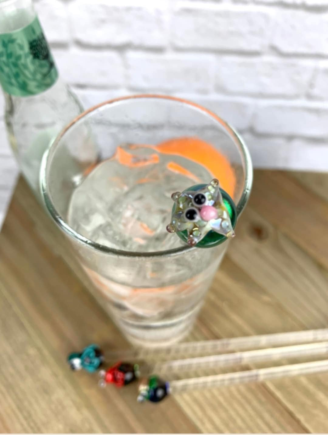 Ocean Animal Glass Stir Stick- 7.5”