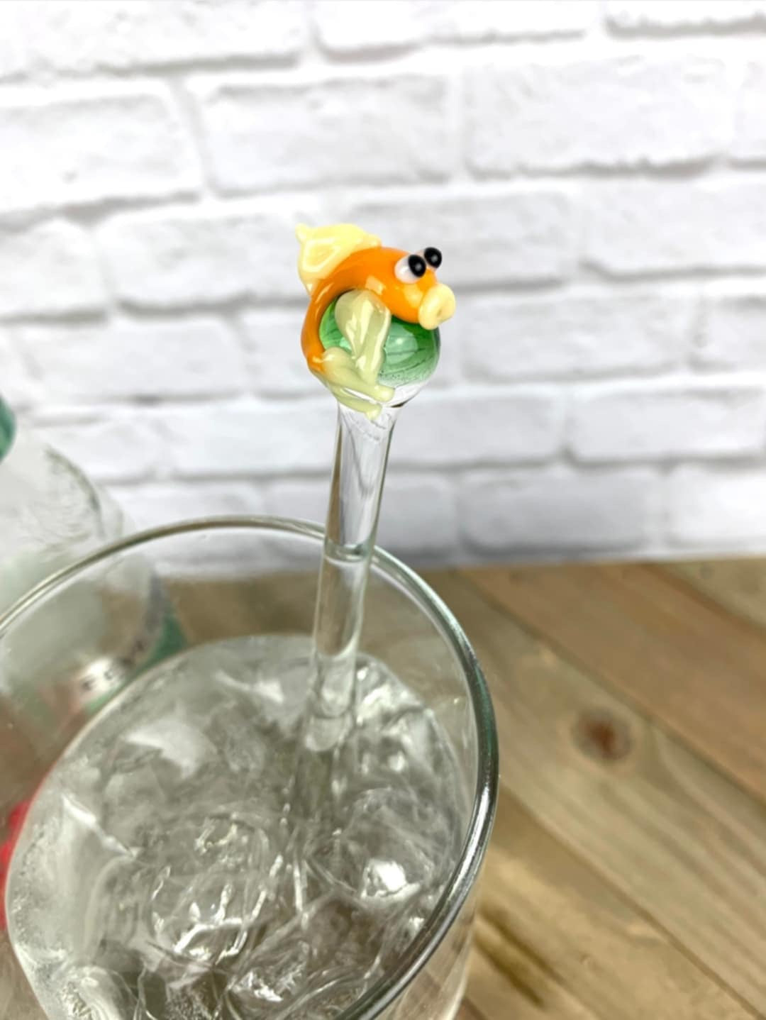 Ocean Animal Glass Stir Stick- 7.5”