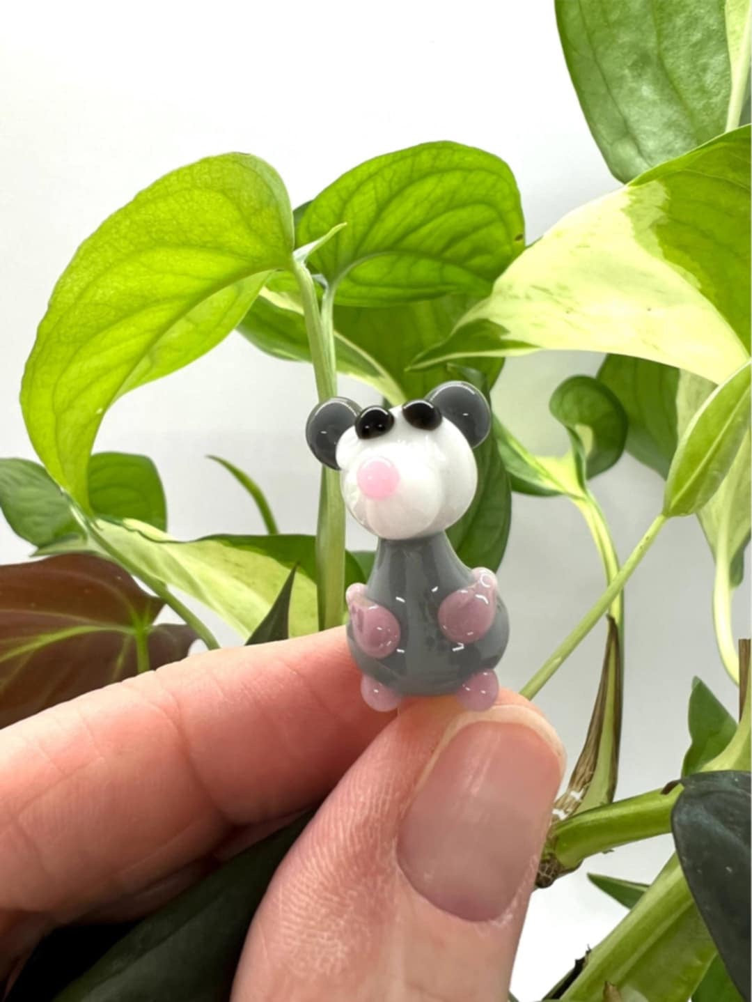 Possum Glass Plant Stake
