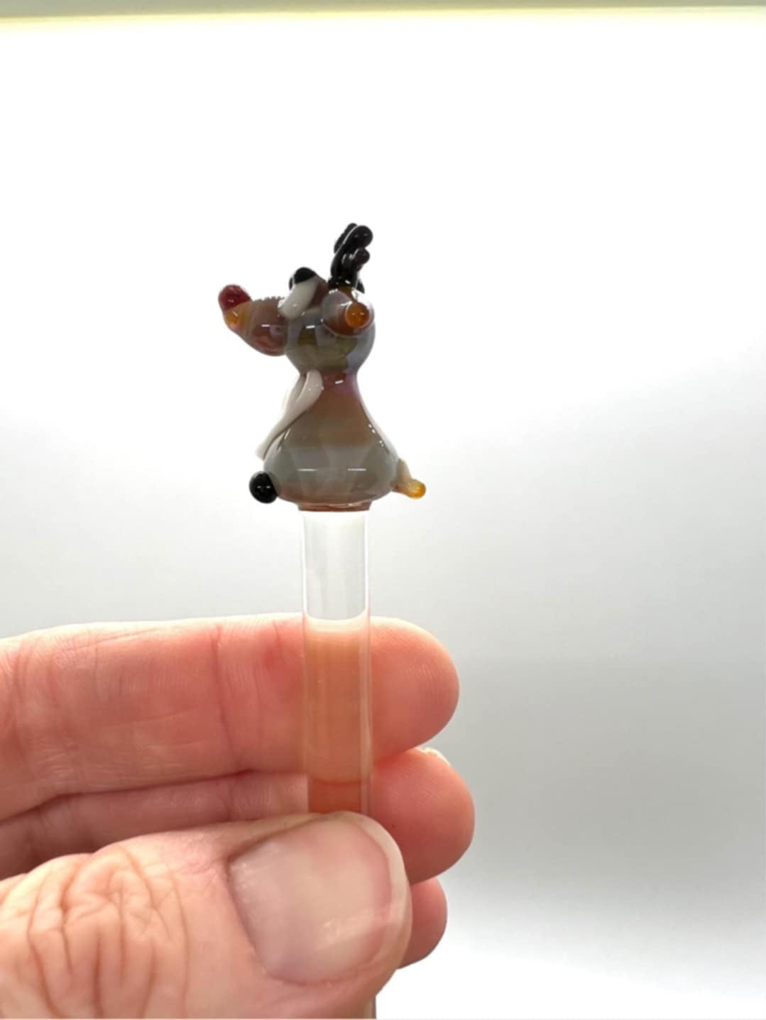 Reindeer Glass Stir Stick- 7” long