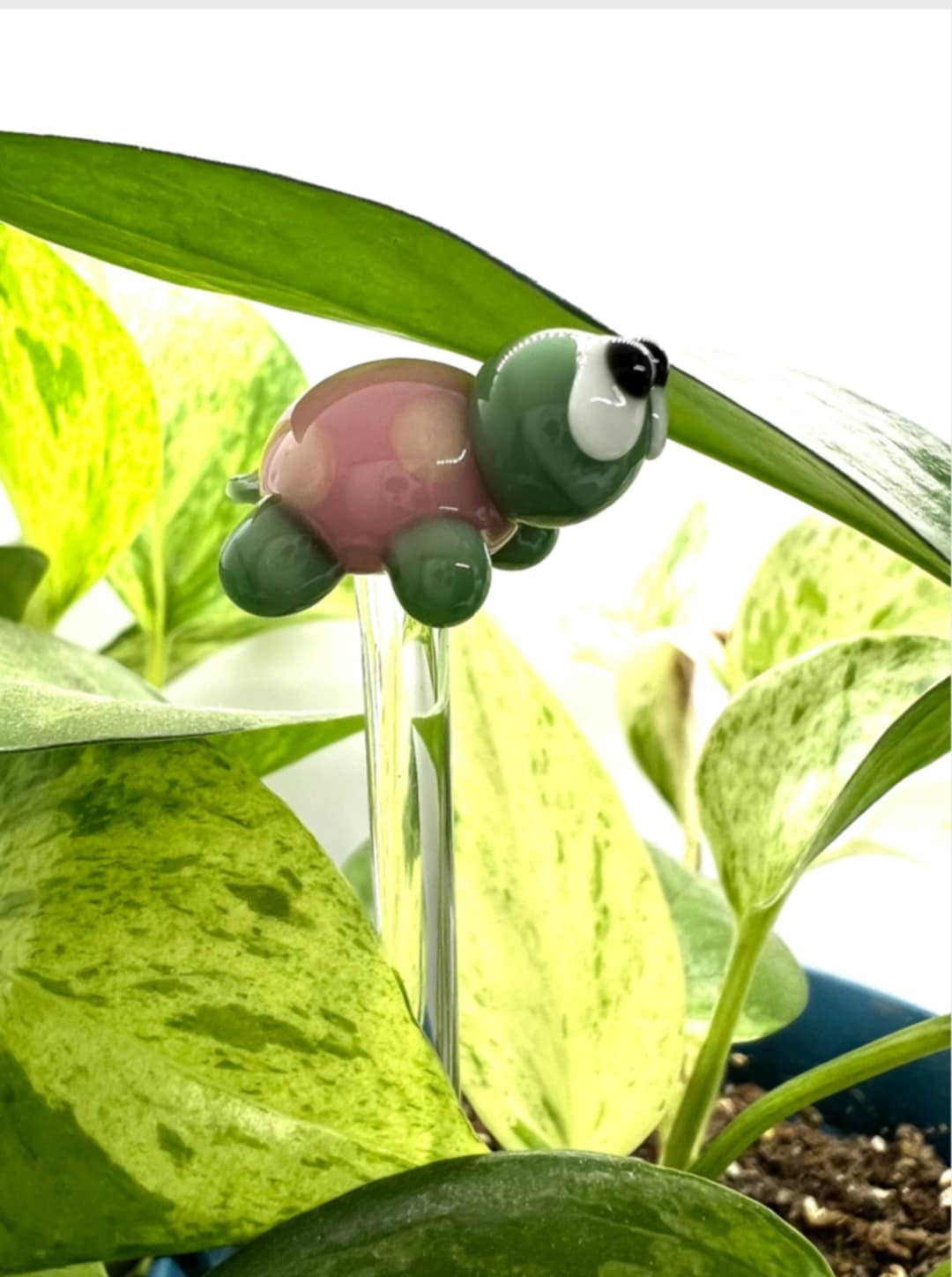 Turtle Glass Plant Stake- Choose your favorite
