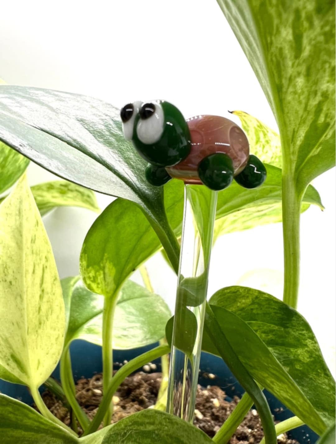 Turtle Glass Plant Stake- Choose your favorite