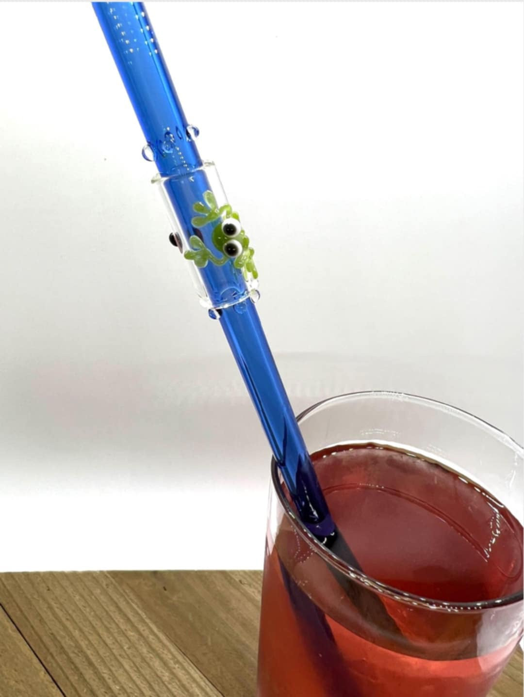 Frog Fidget Glass Straw