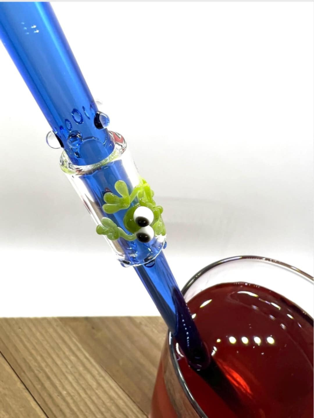 Frog Fidget Glass Straw