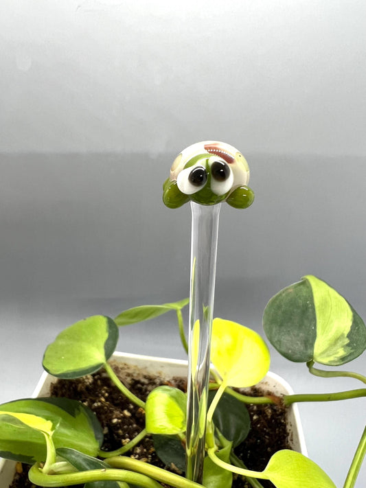 Green and Caramel Spotted Turtle Plant Stake