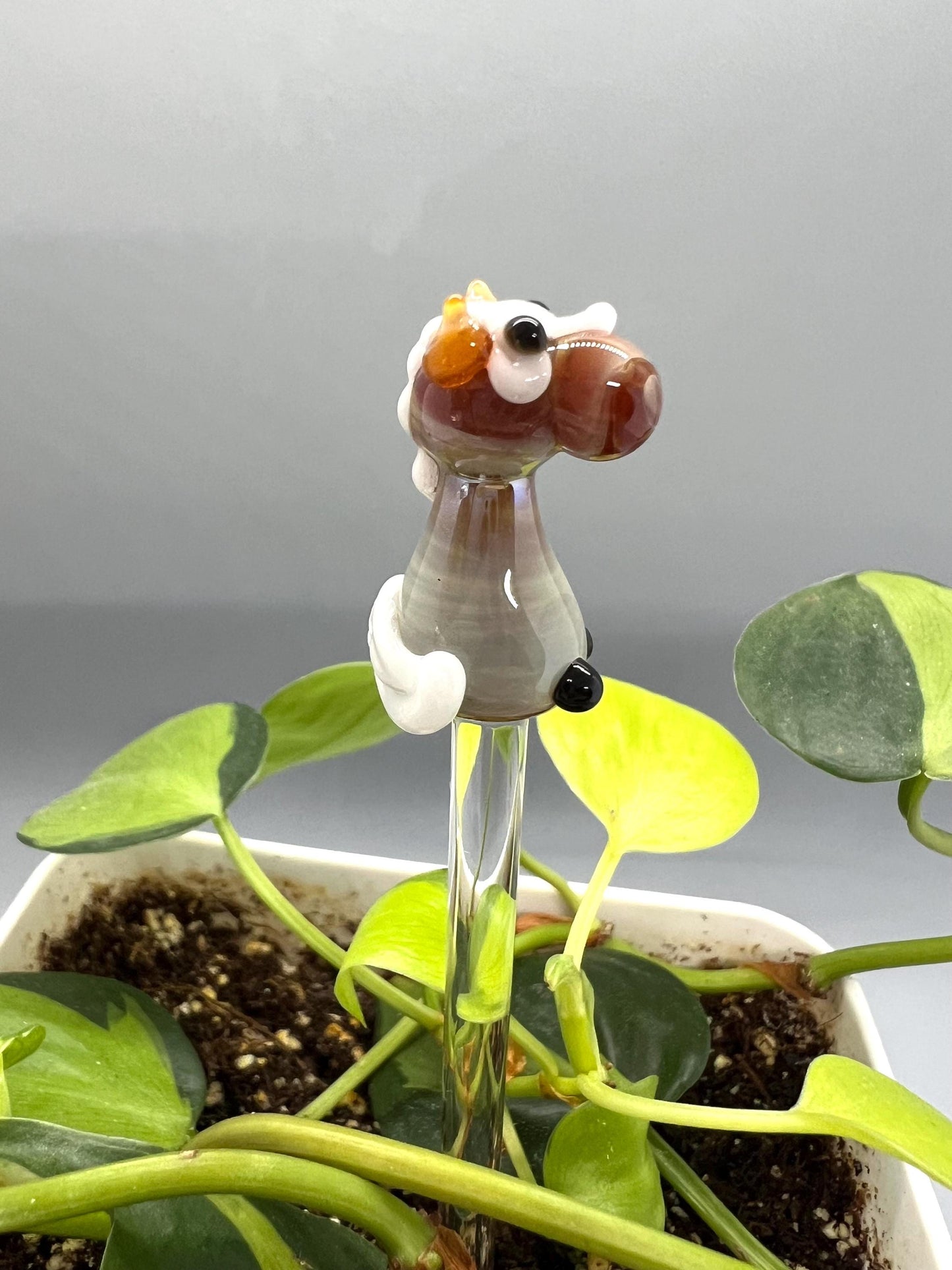 Palomino Horse Glass Plant Stake