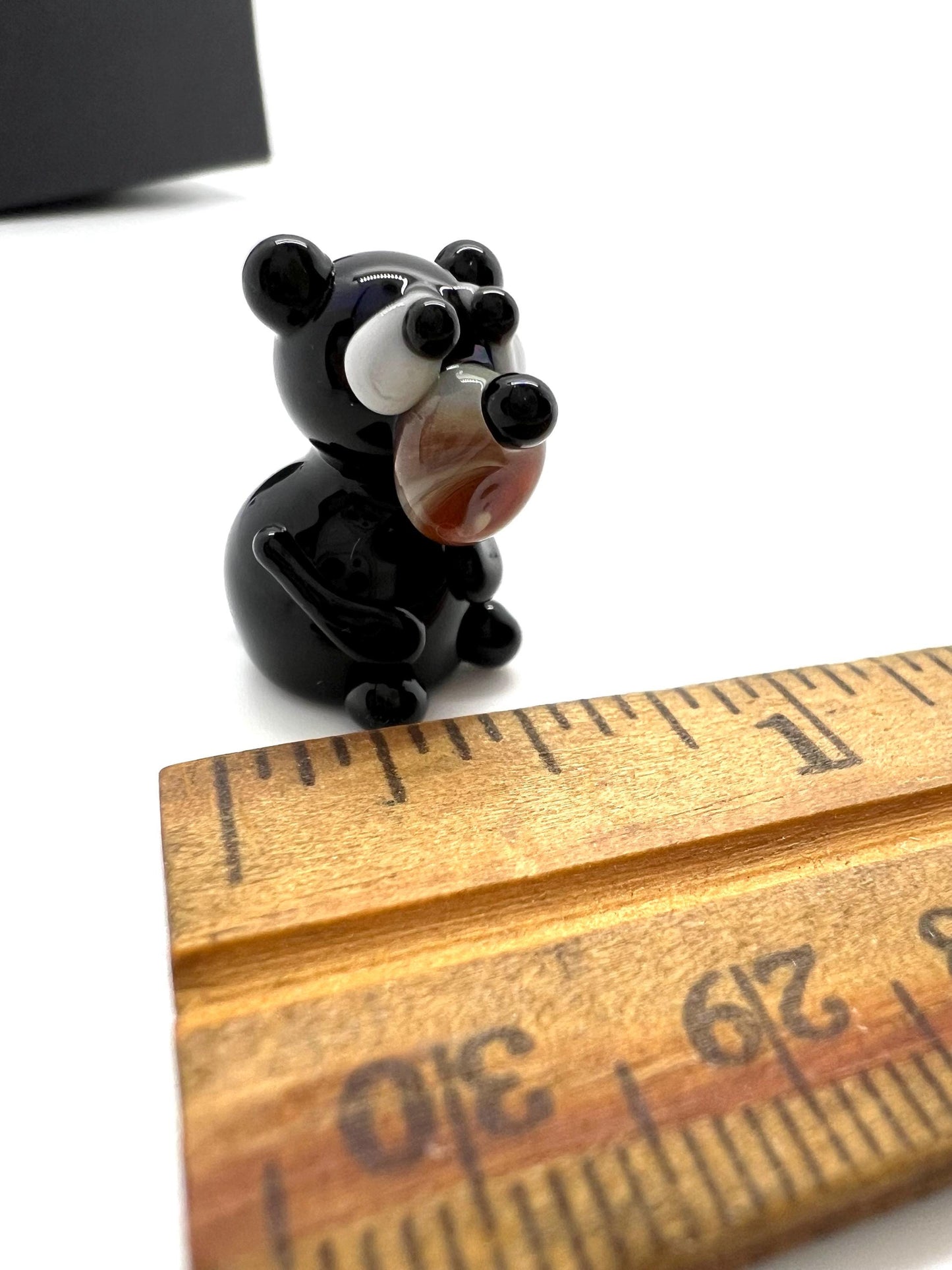 Black Bear Miniature Glass Figurine