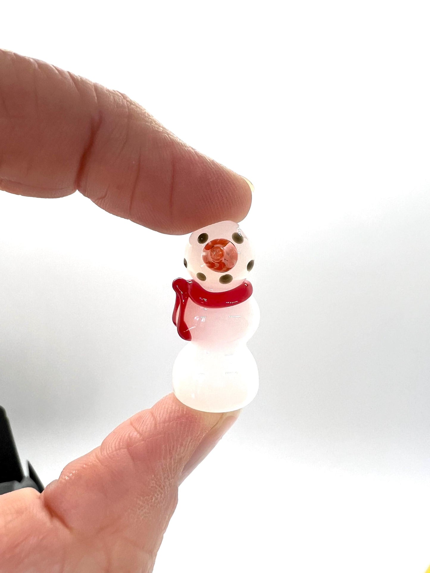 Snowman Miniature Glass Figurine