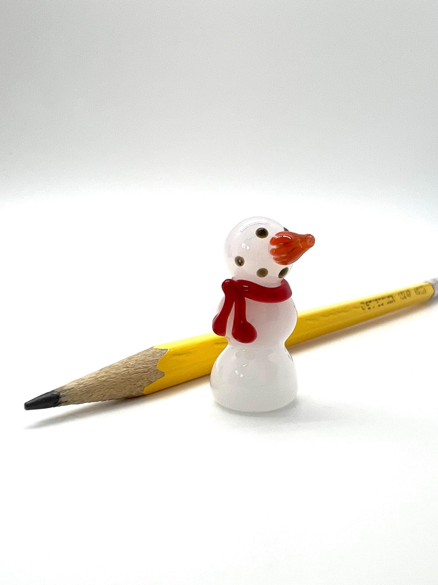 Snowman Miniature Glass Figurine