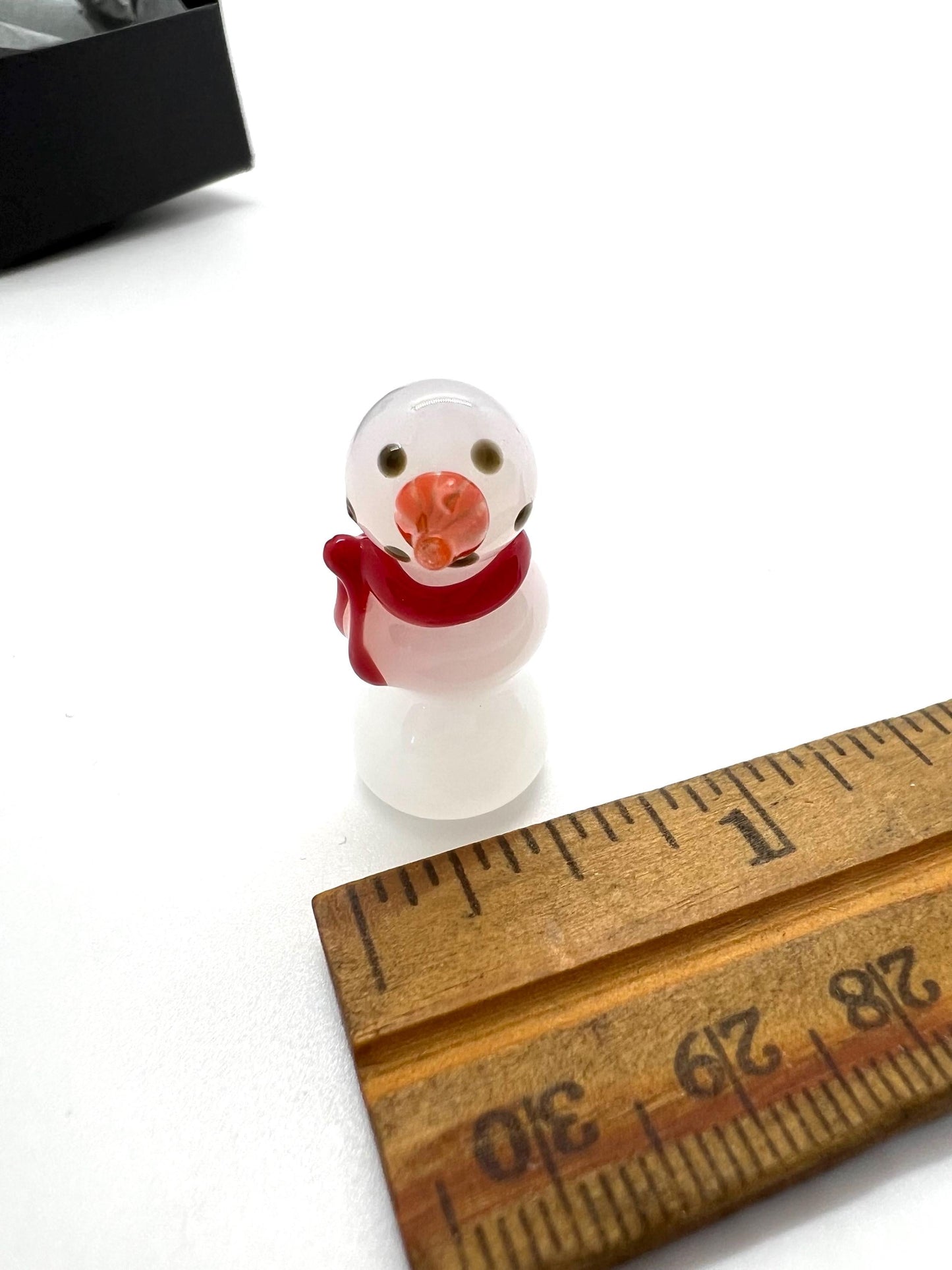 Snowman Miniature Glass Figurine