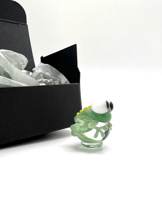 Sage Frog Miniature Glass Figurine