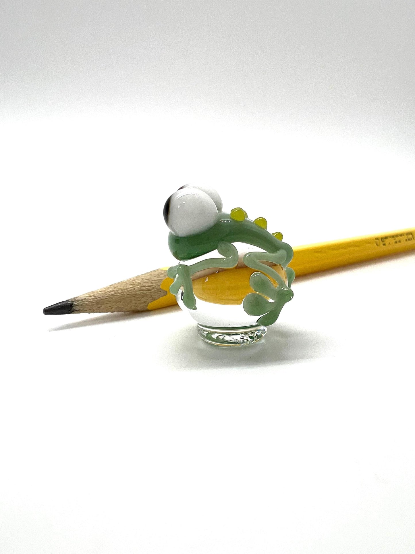 Sage Frog Miniature Glass Figurine